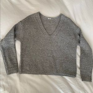Garage grey knit sweater (cropped)